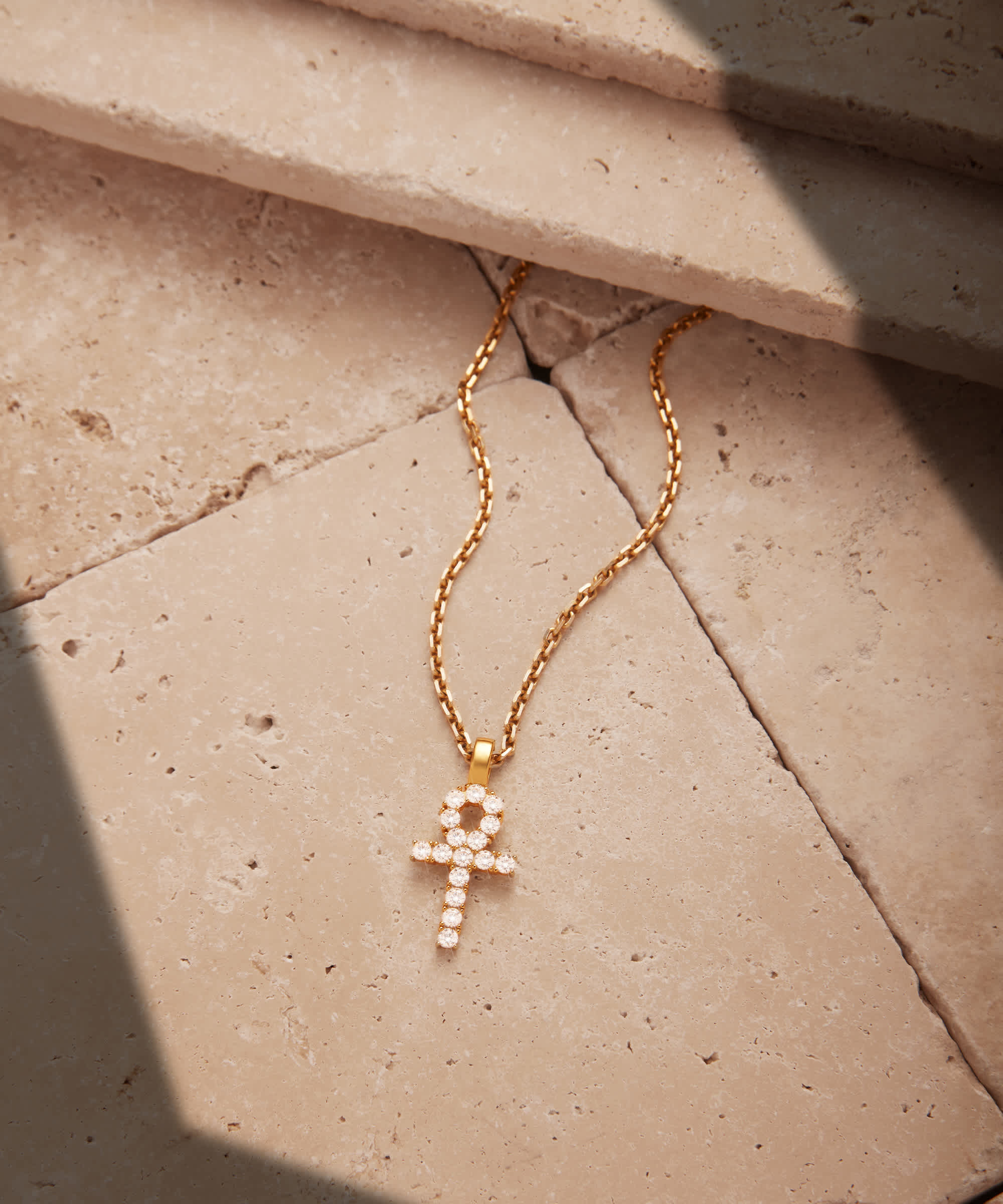 Attention to Detail - Studded Ankh Pendant