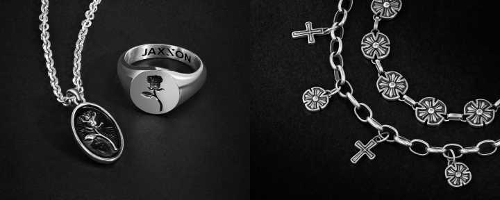 JAXXON Heritage Charm Silver Bracelet | 7.5/8.5