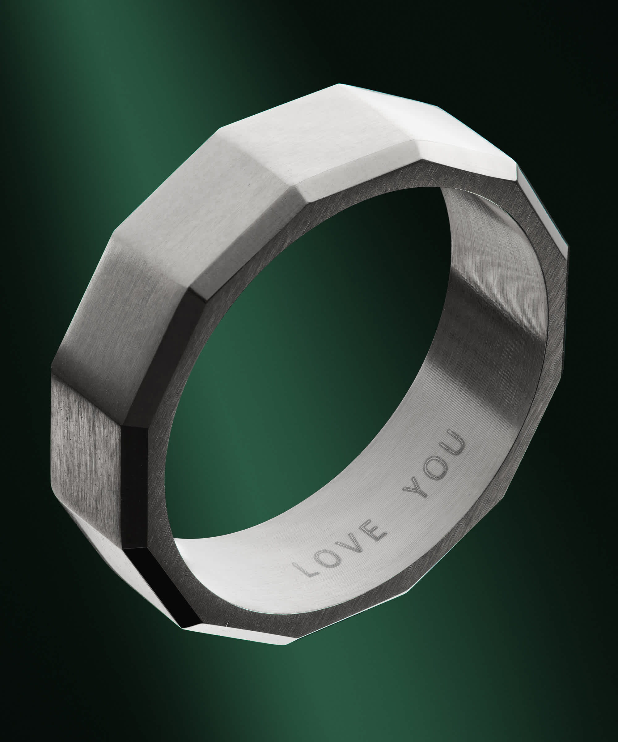 Engravable - Silver Twelve Ring