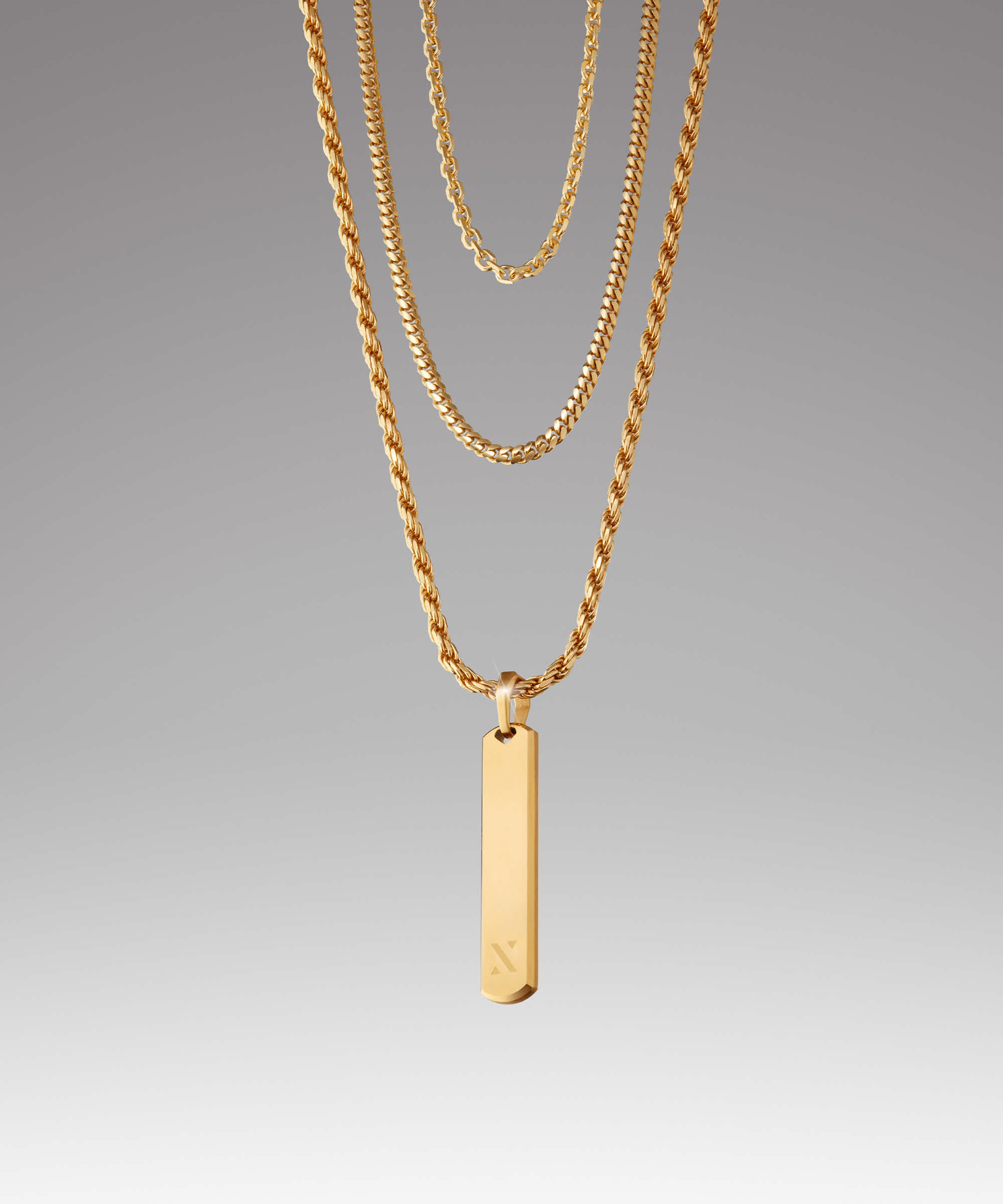 CHOOSE YOUR CHAIN - Skyline Pendant Gold