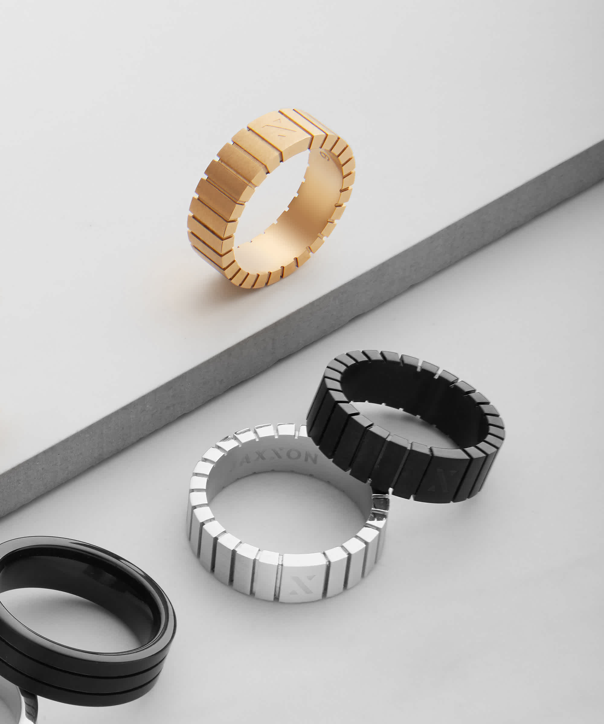 Modern Design - Gold Ridge Ring