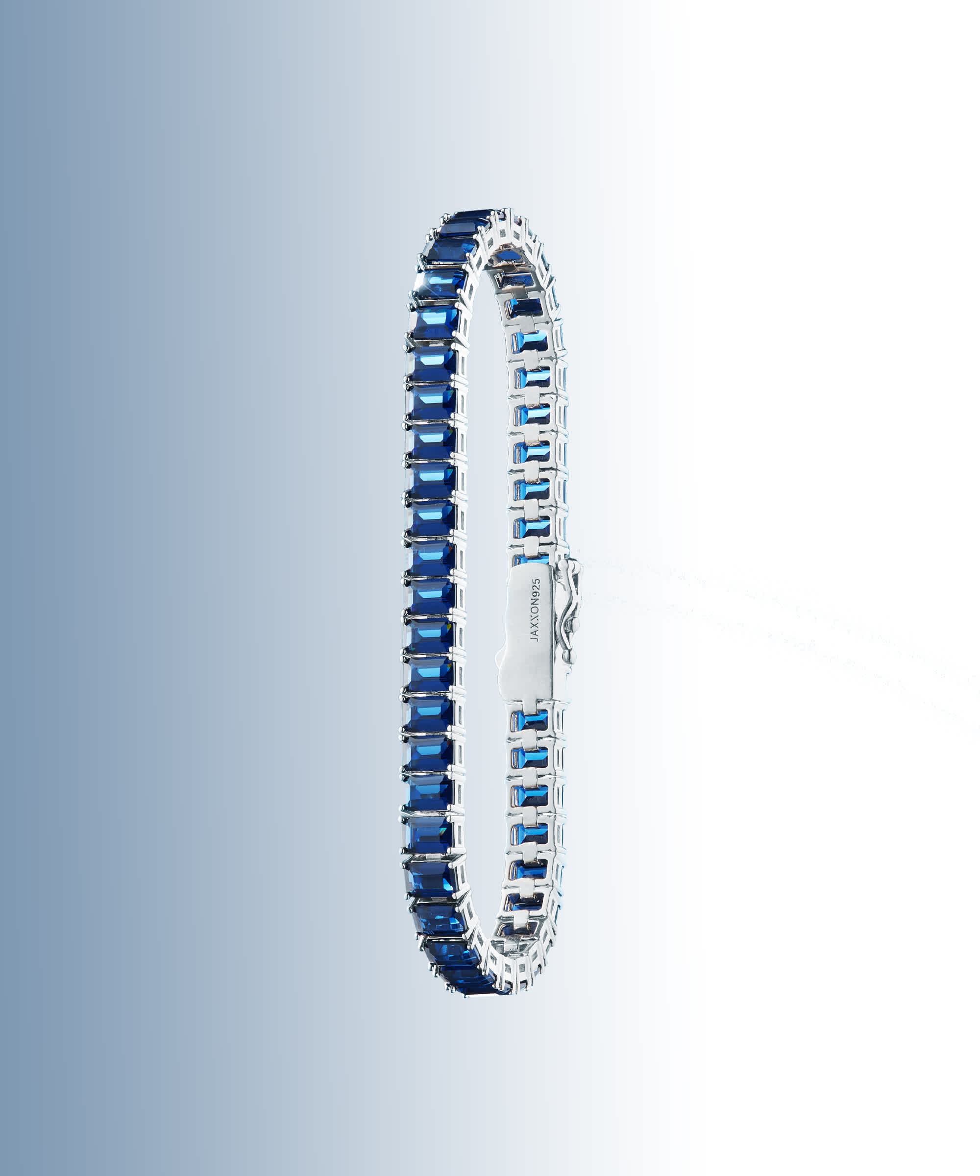 Attention to Detail - Blue Emerald Cut Tennis Bracelet