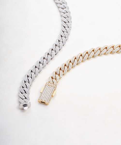 Iced out cuban link bracelet real Outlet