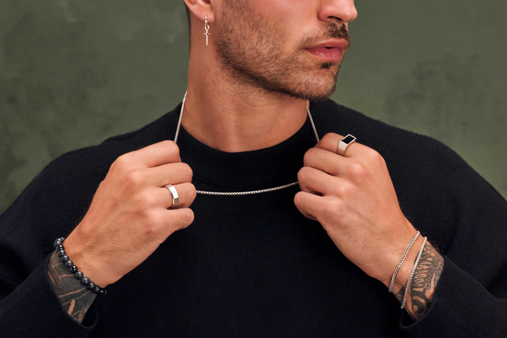 New Edgy Style Necklace For Men Trendy Personality Niche Design