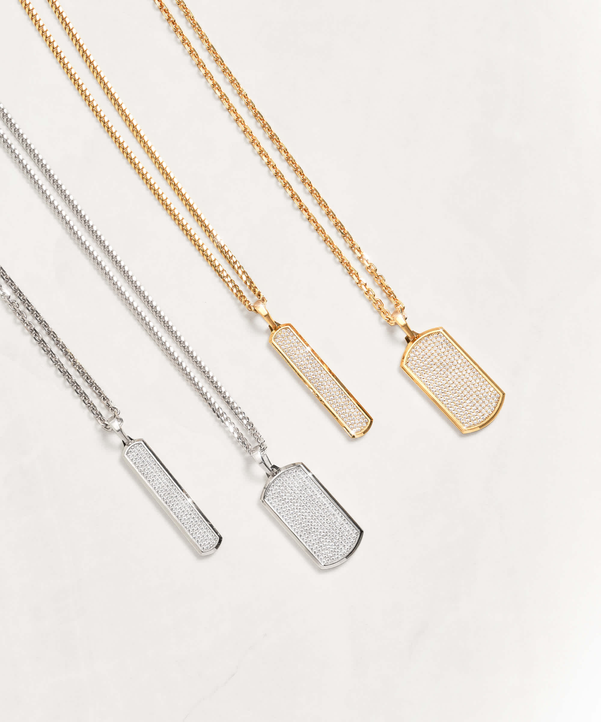 CHOOSE YOUR CHAIN - Iced Out Silver Pendants