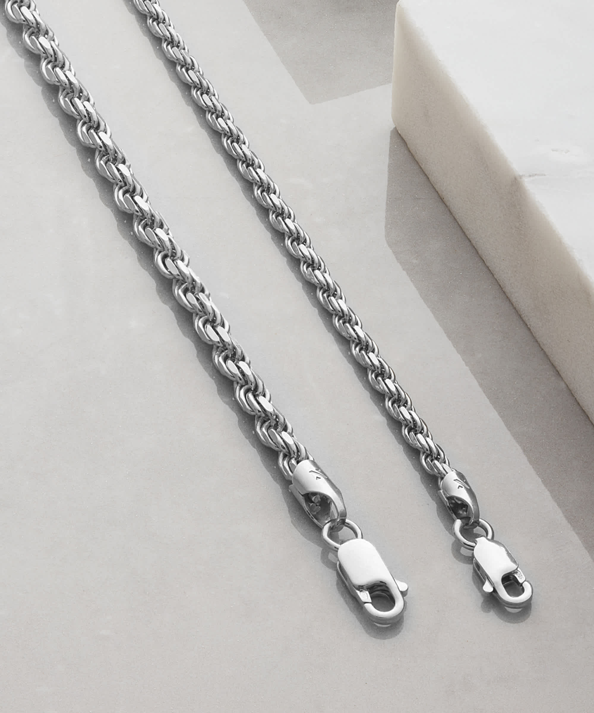 Italian Made - Rope Chain Silver