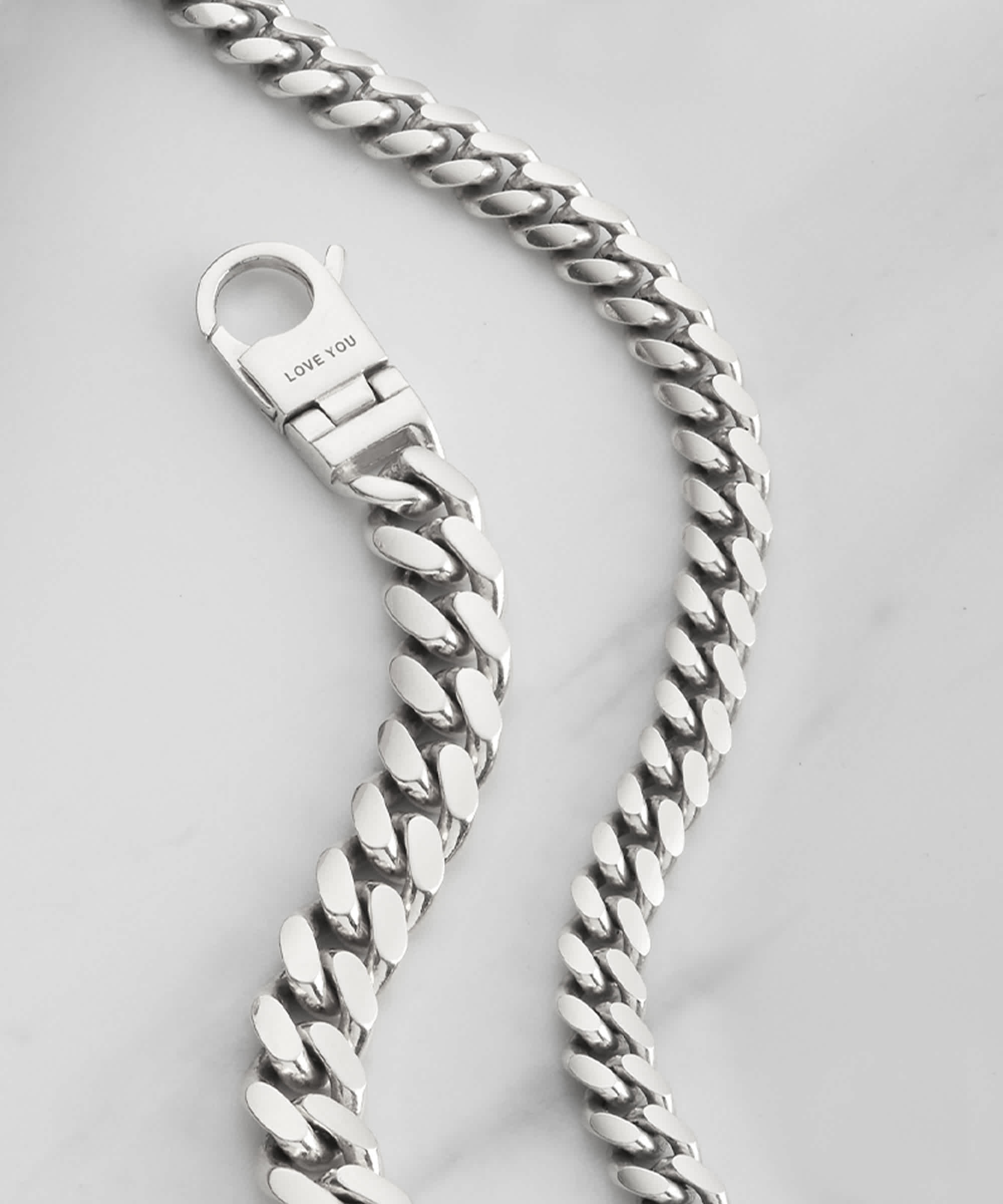 Engravable - 8mm Cuban Silver Bracelet