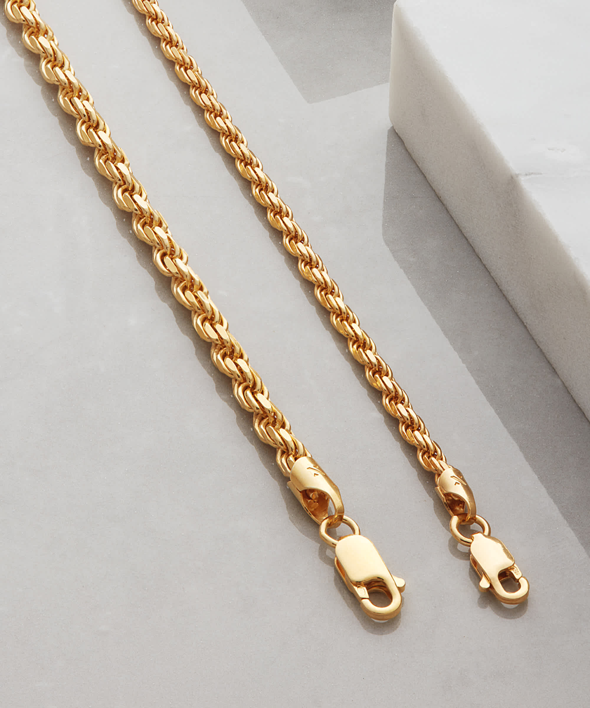 Italian Made - Rope Chain Gold Bonded