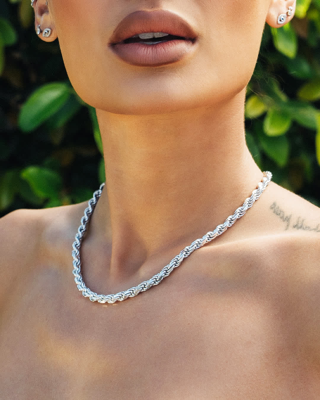 2mm Silver Rope Chain, Women's Rope Chain Necklace