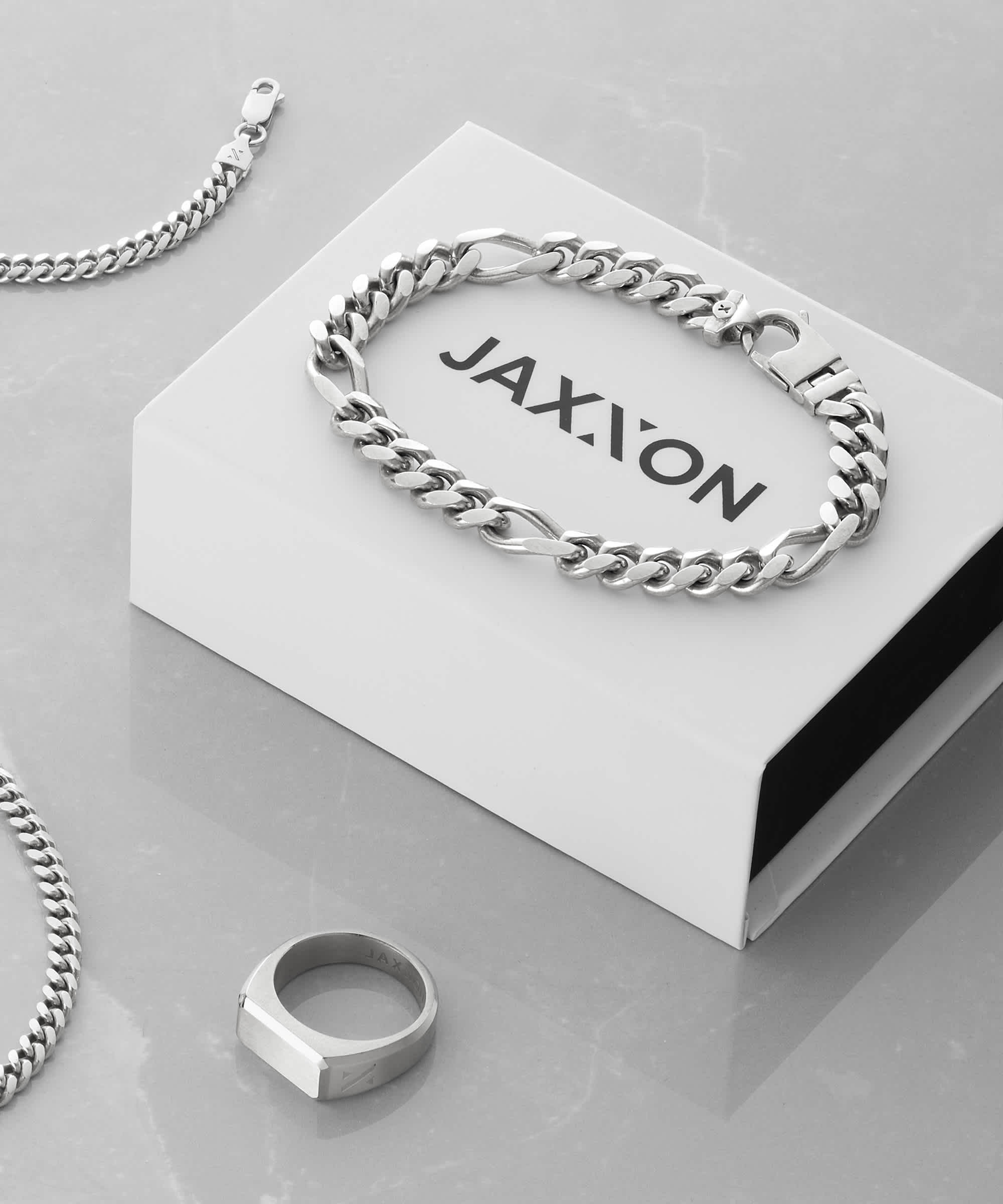 STERLING SILVER - Silver Figaro Bracelet