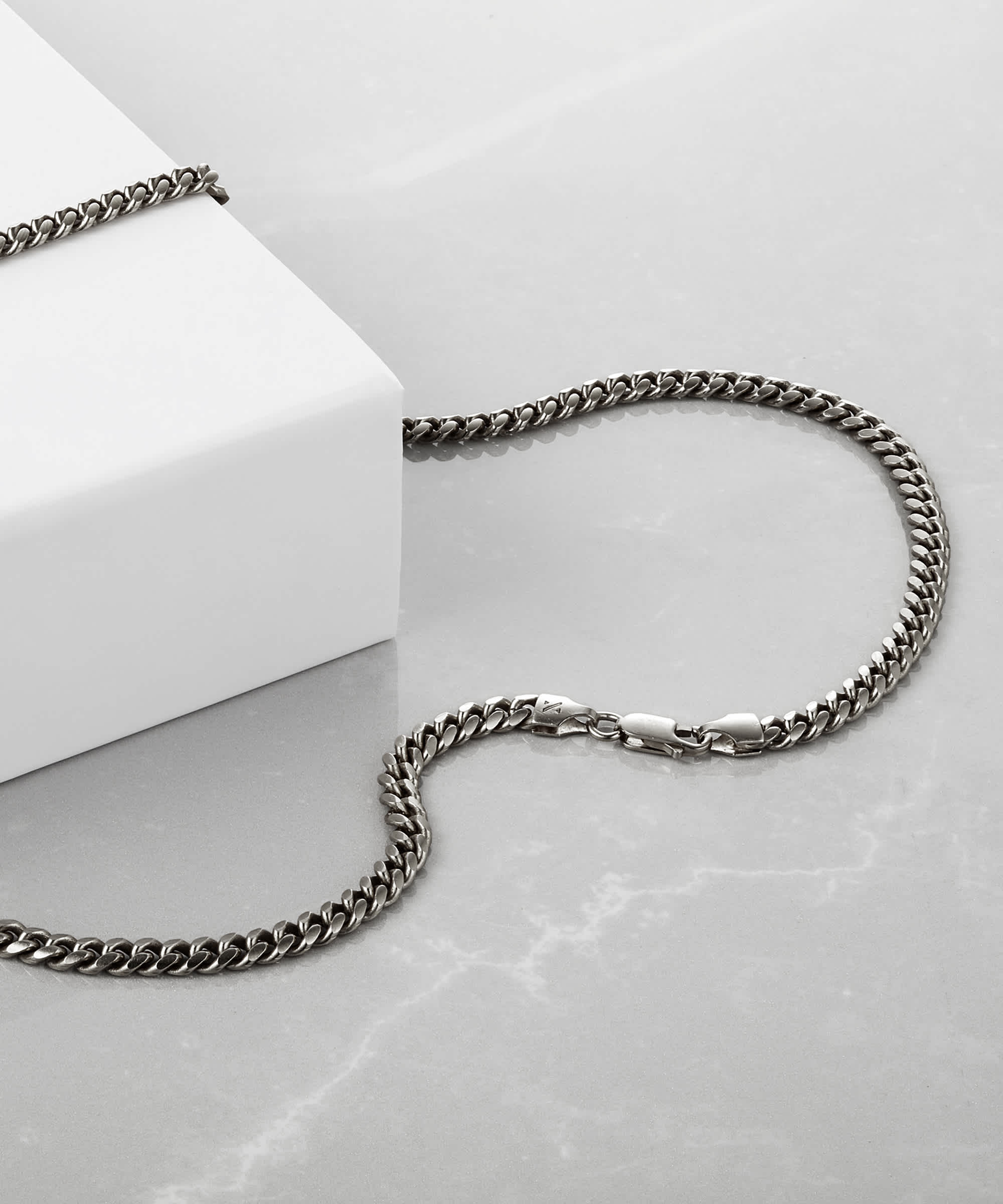 Italian Made - 5mm Cuban Link Chain Black