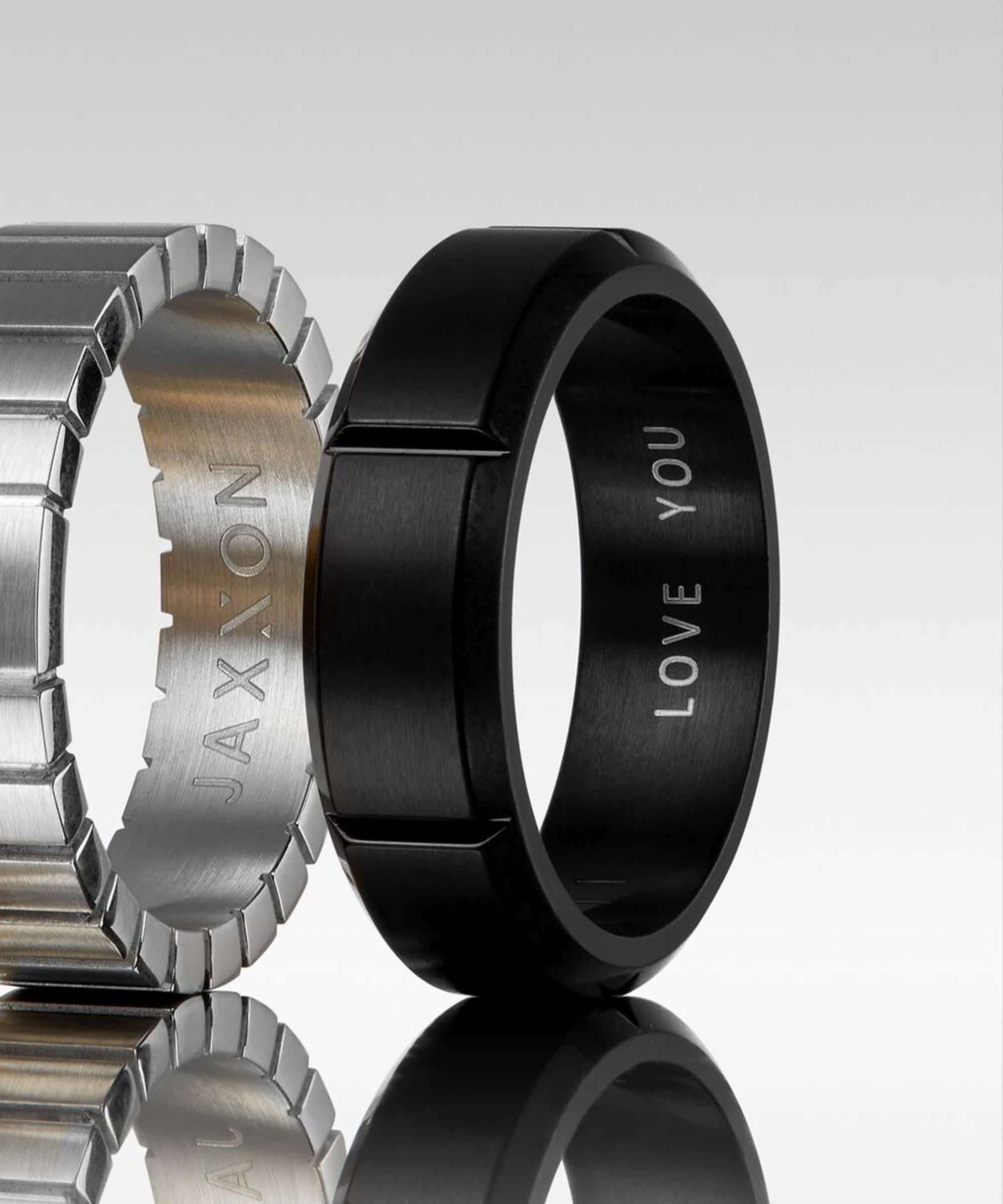 Engravable - Wilshire Ring Black