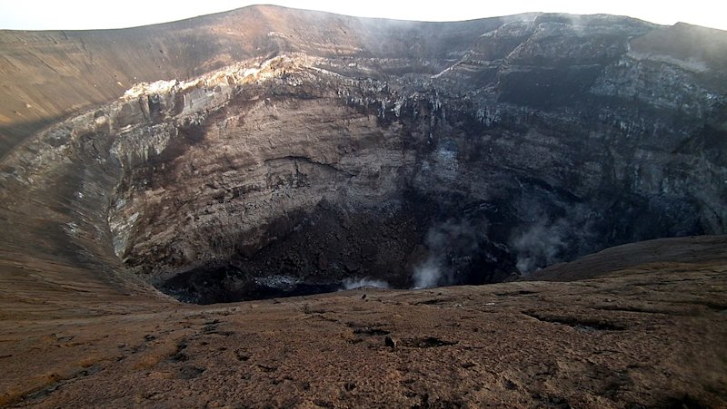 View into crater of Mt Ol Doinyo Lengai, Lake Natron, Tanzania