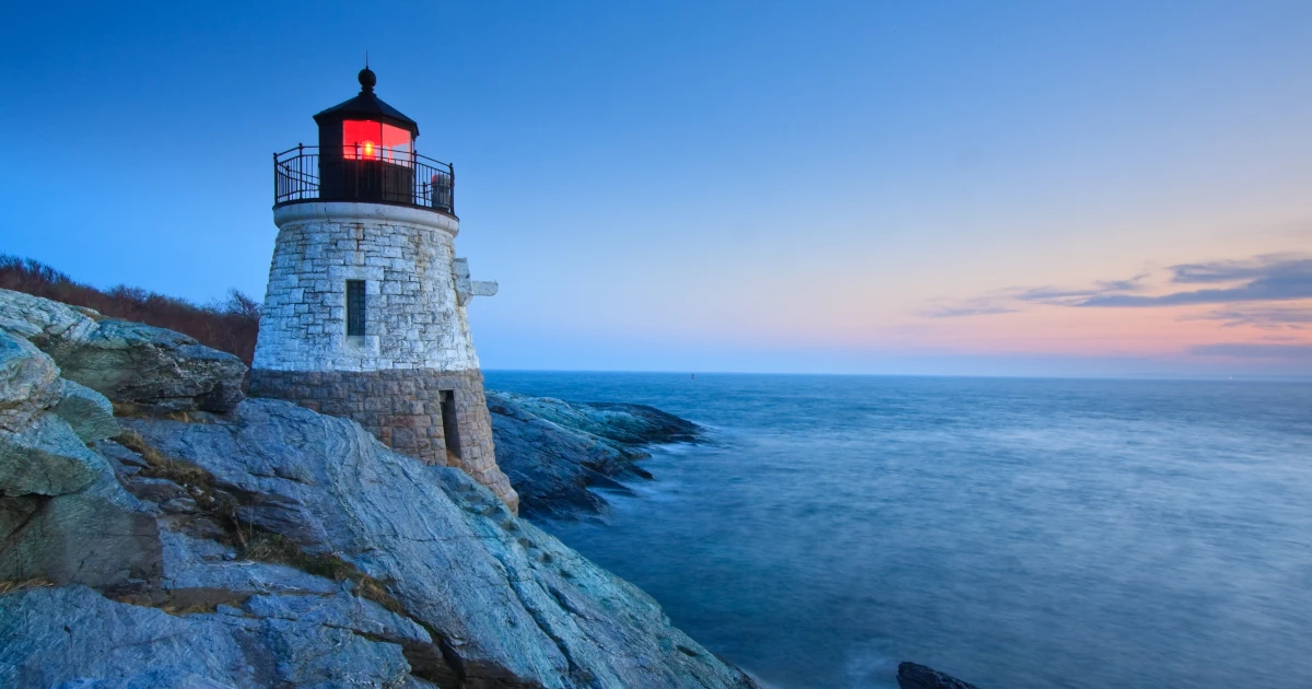 The Castle Hill Lighthouse on the coast of Rhode Island | Swyft Filings