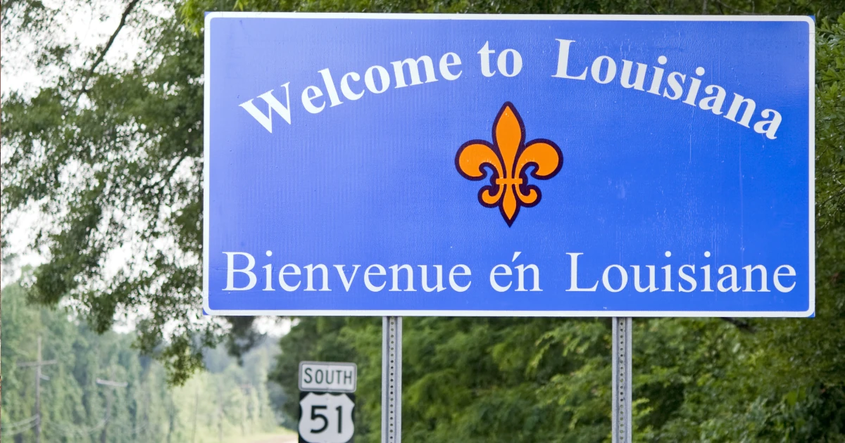 Louisiana Welcome Sign on the Road | Swyft Filings