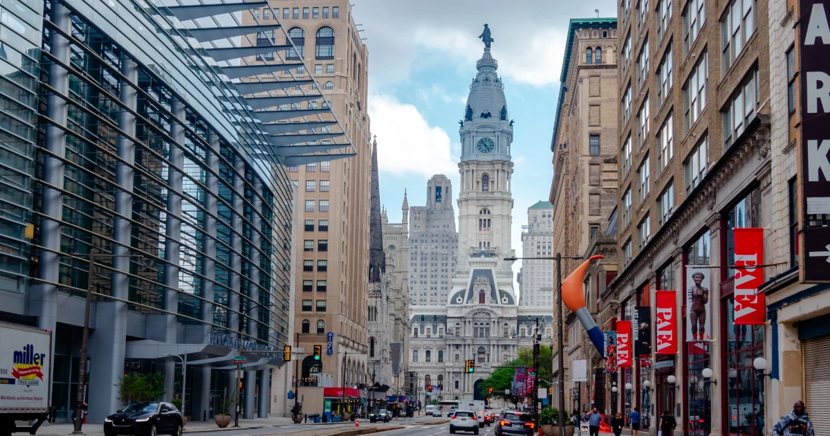 Street leading up to building in Philadelphia | Swyft Filings