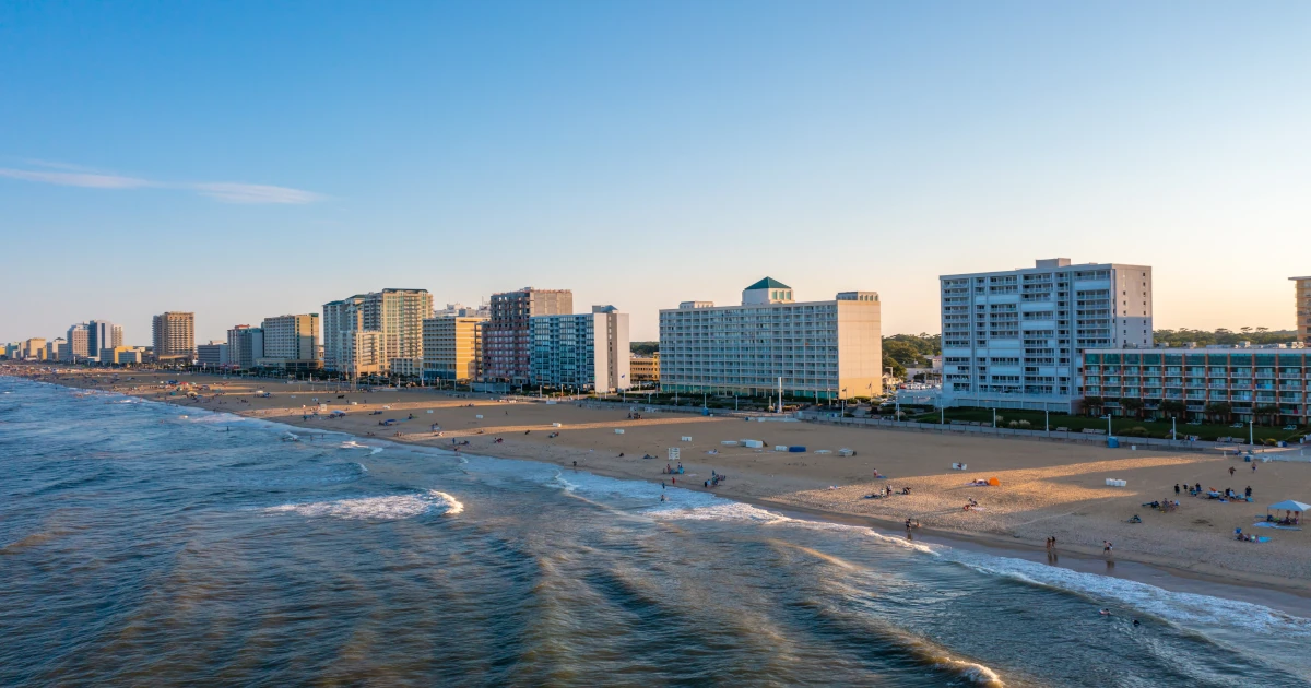 Aerial View of Virginia Beach Skyline