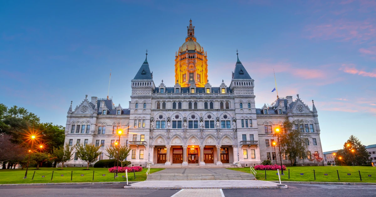 A street view of the Connecticut Capitol building | Swyft Filings