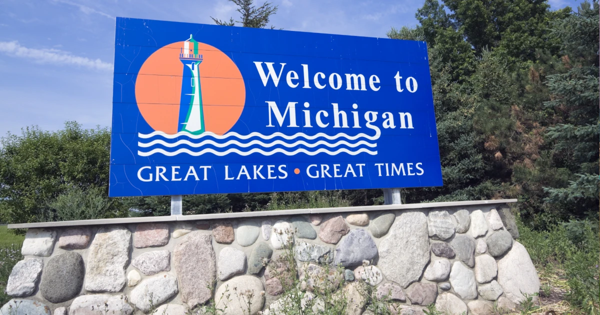 Michigan Welcome Sign