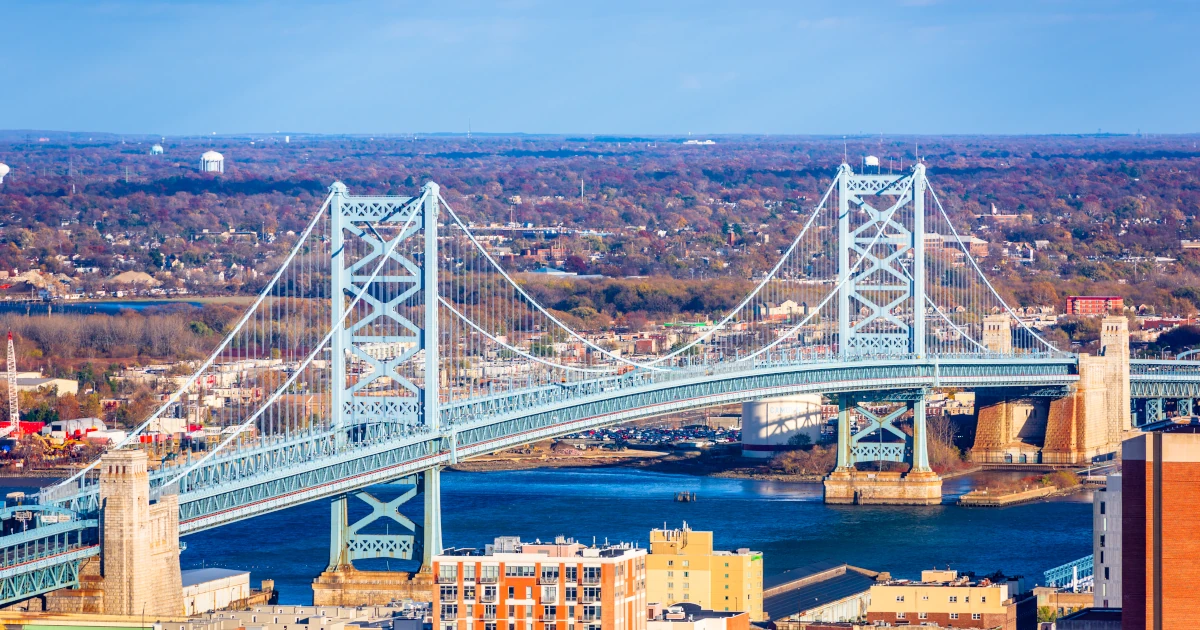 Bridge in front of the Delaware skyline | Swyft Filings