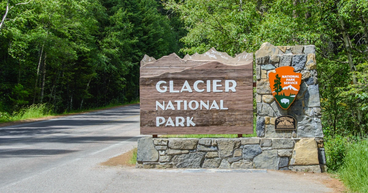 The sign for Glacier National Park in the state of Montana | Swyft Filings