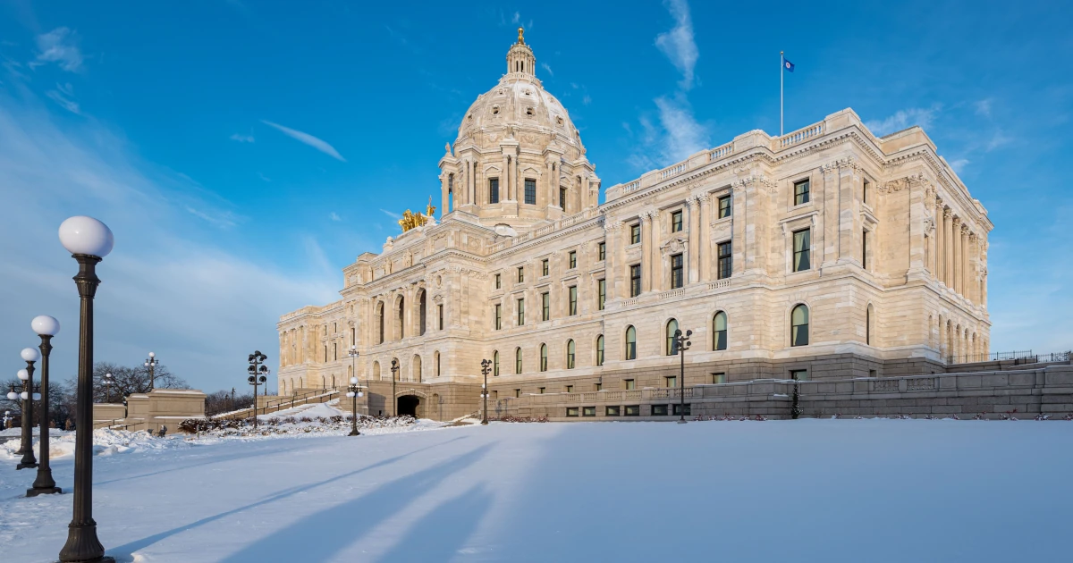 A view of the Minnesota capitol building in Saint Paul in the winter | Swyft Filings