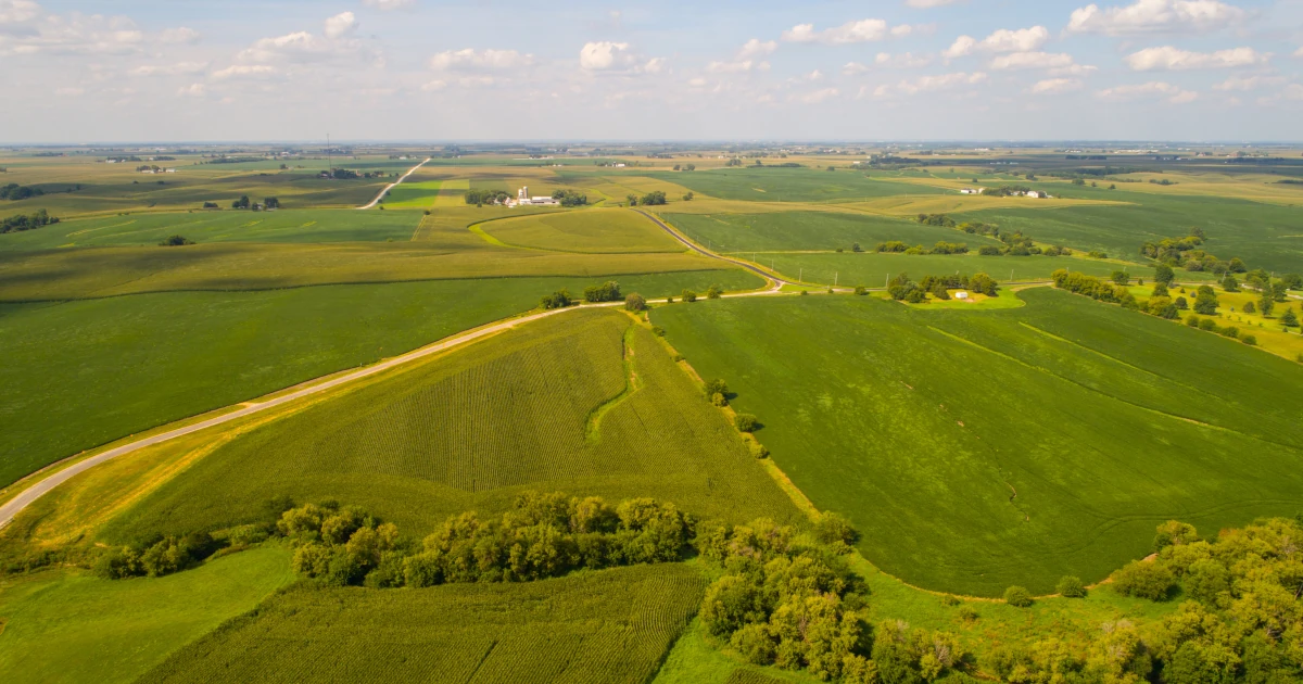 An aerial view of the Iowa landscape | Swyft Filings