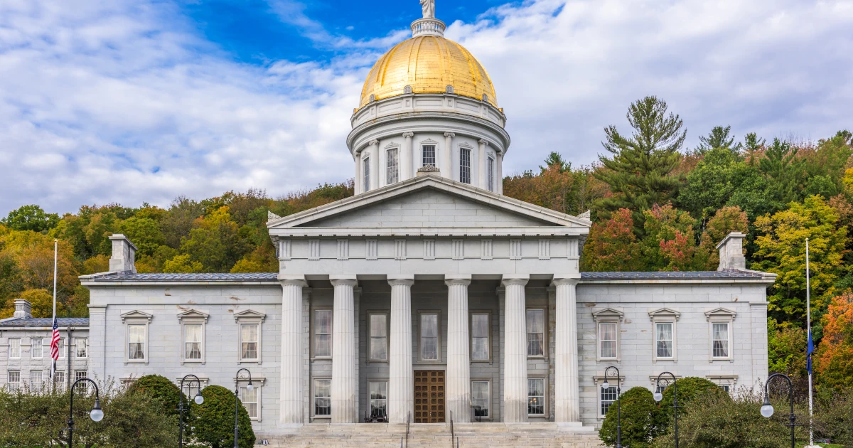 A picture of the Vermont State House in Montpelier | Swyft Filings