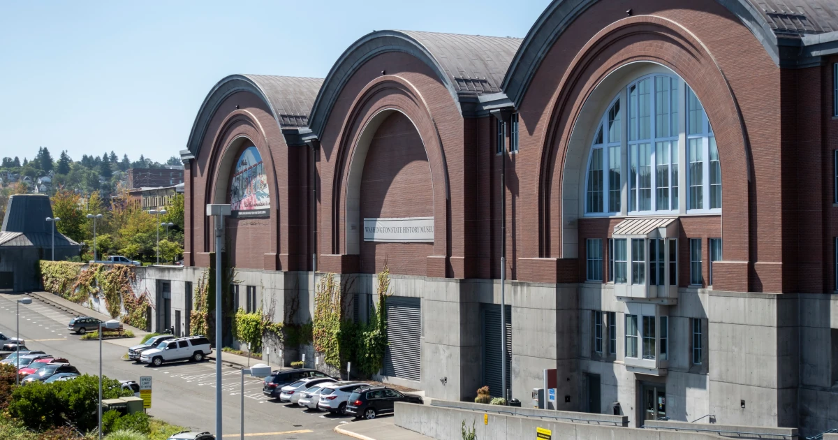 View of the exterior of the Washington State History Museum downtown