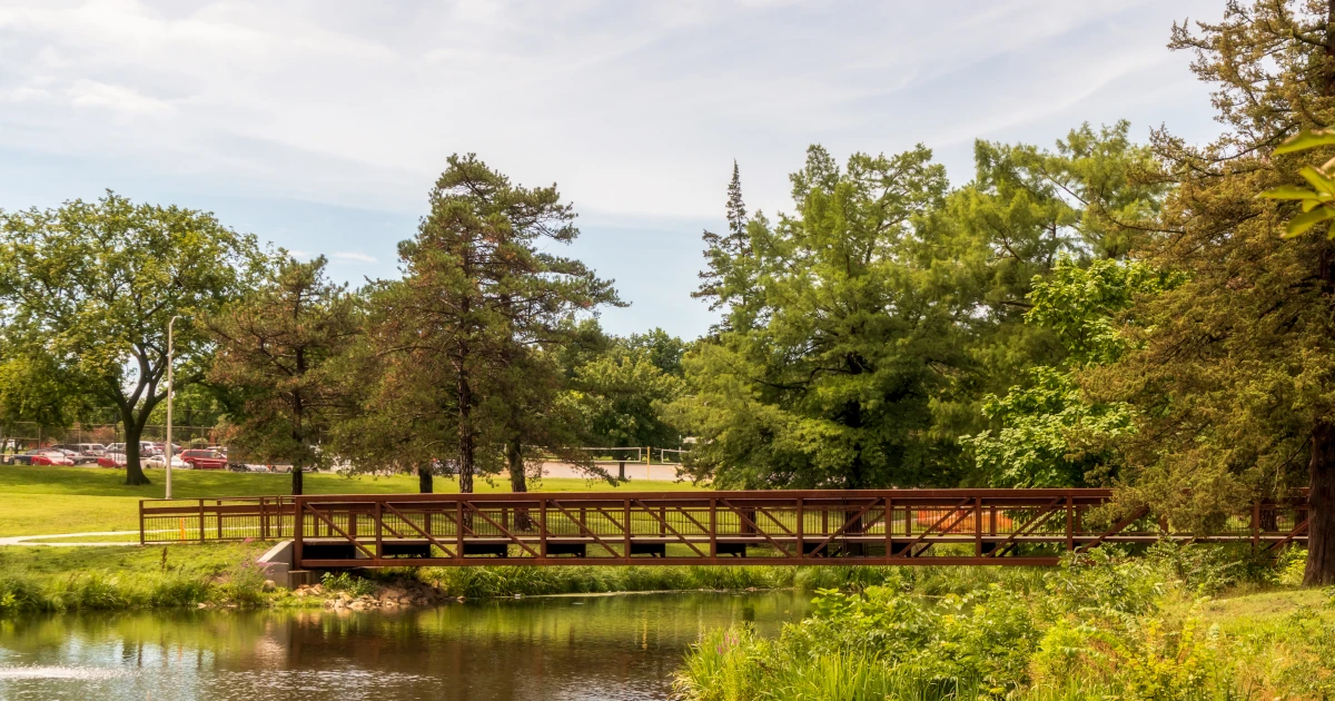 A bridge in a park in Topeka, Kansas | Swyft Filings