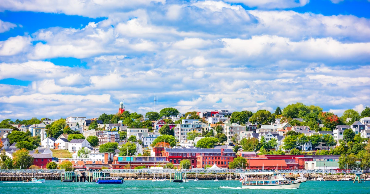 Portland Maine coastal townscape