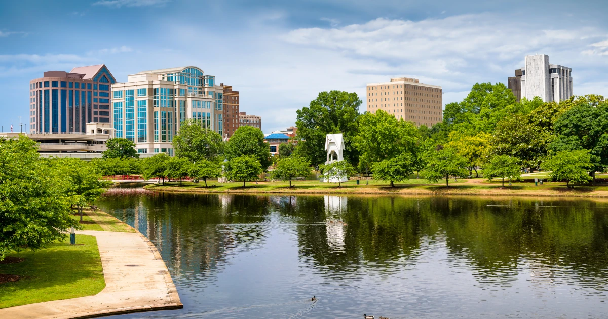 The downtown Huntsville, Alabama cityscape | Swyft Filings