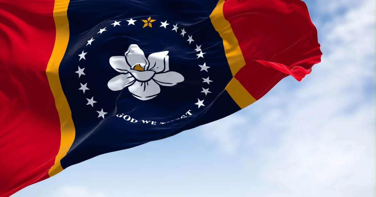 The Mississippi State Flag in the wind | Swyft Filings