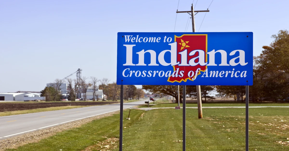 Indiana Welcome Sign