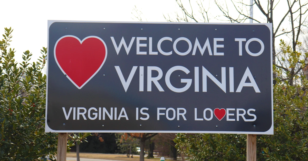 Welcome to Virginia street sign