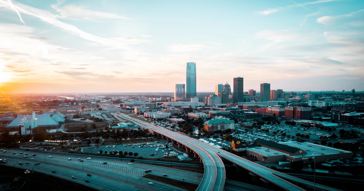 An aerial view of Oklahoma City, Oklahoma | Swyft Filings