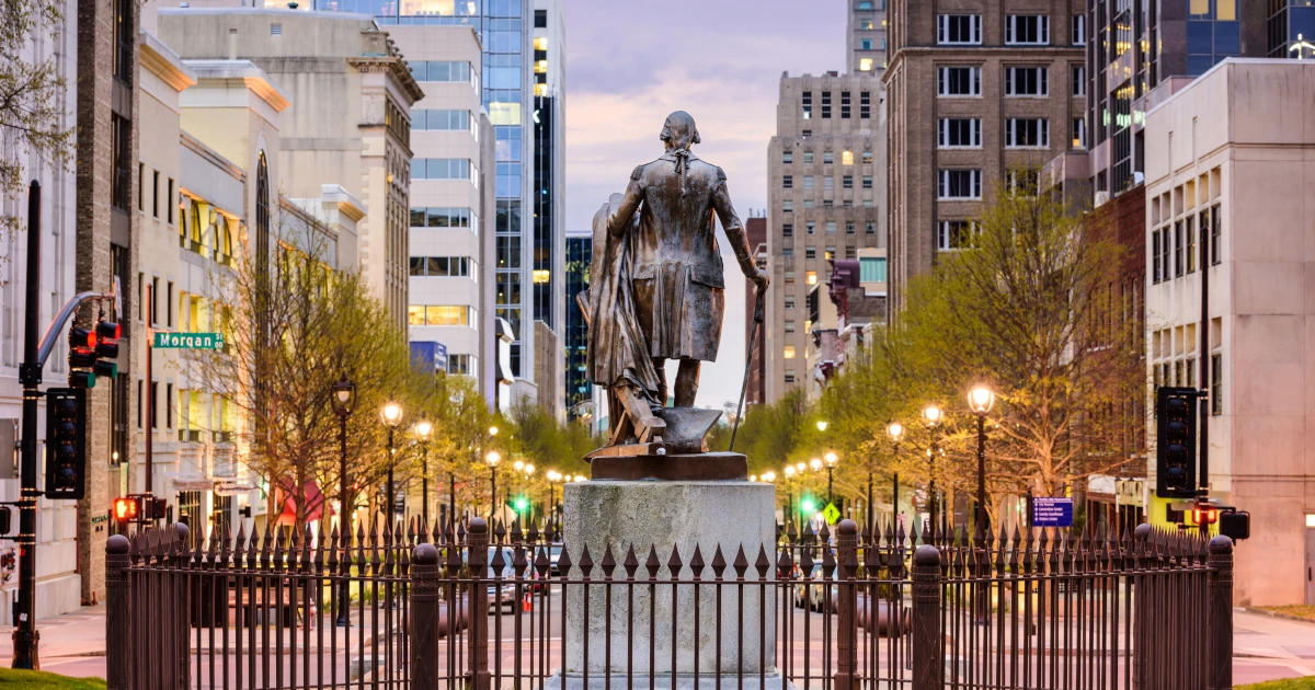 A statue in downtown Raleigh, North Carolina | Swyft Filings