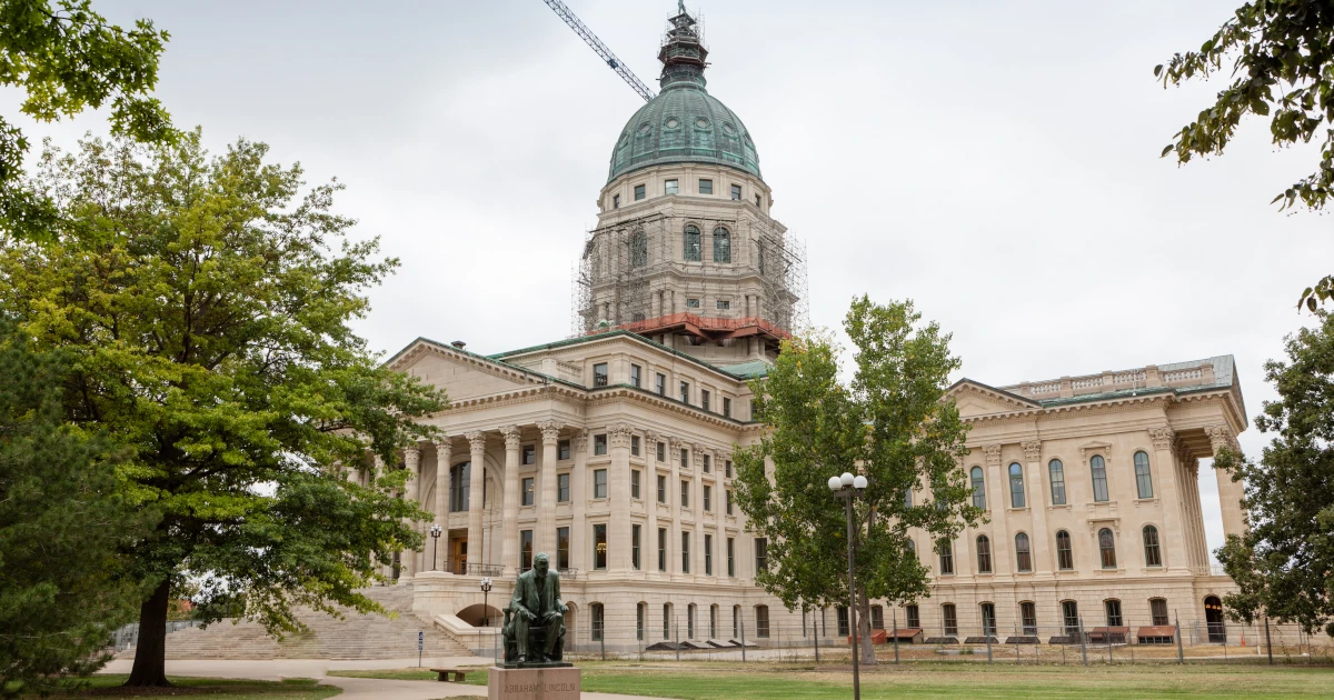 A street view of the Kansas Capitol building | Swyft Filings