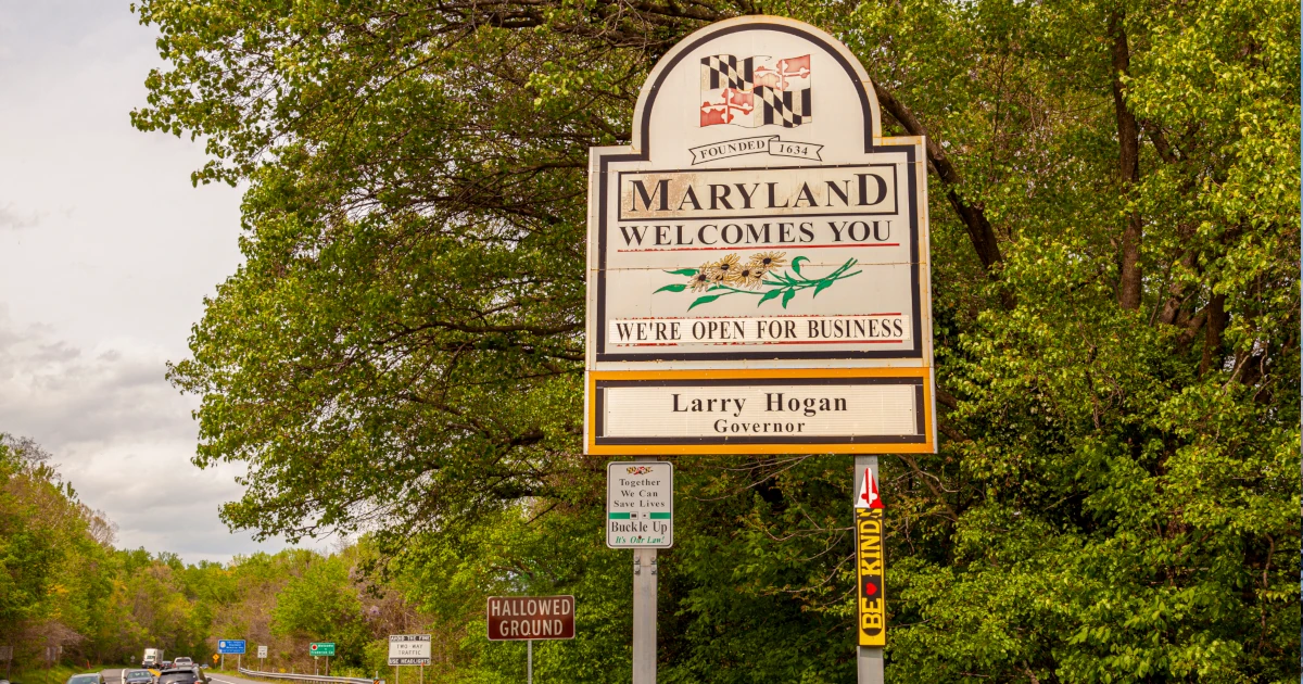 Welcome to Maryland Sign