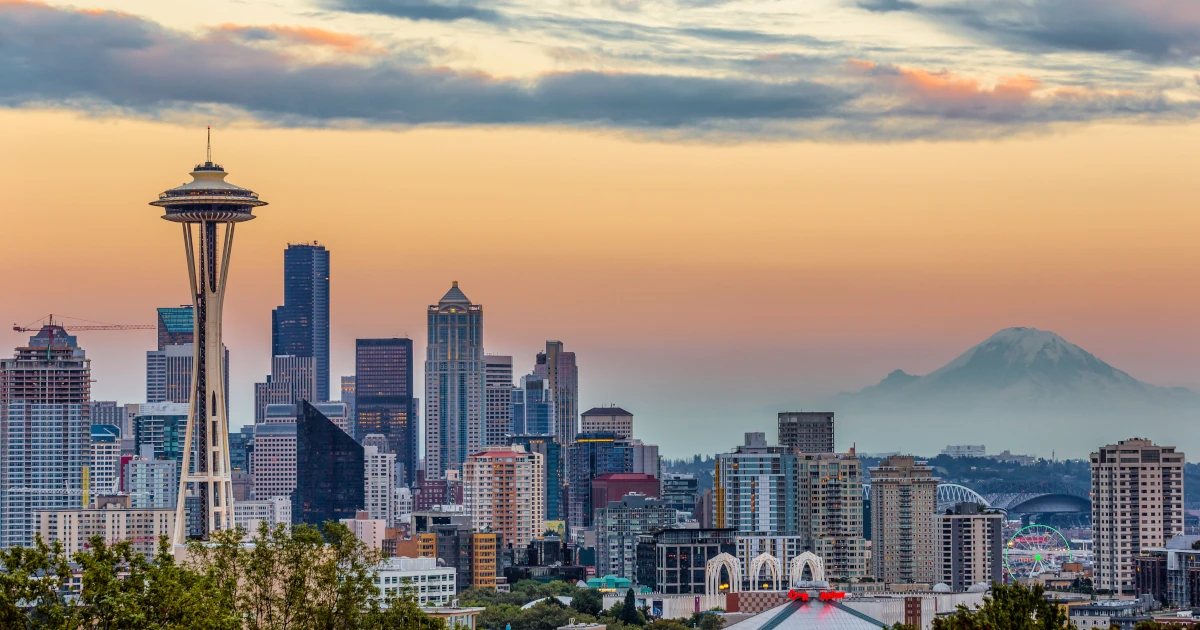 The skyline of downtown Seattle, Washington | Swyft Filings