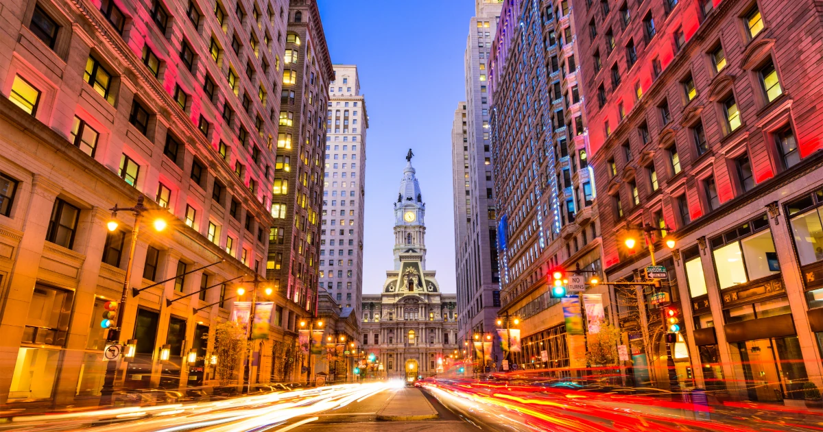 Street leading up to the city hall in Philadelphia | Swyft Filings