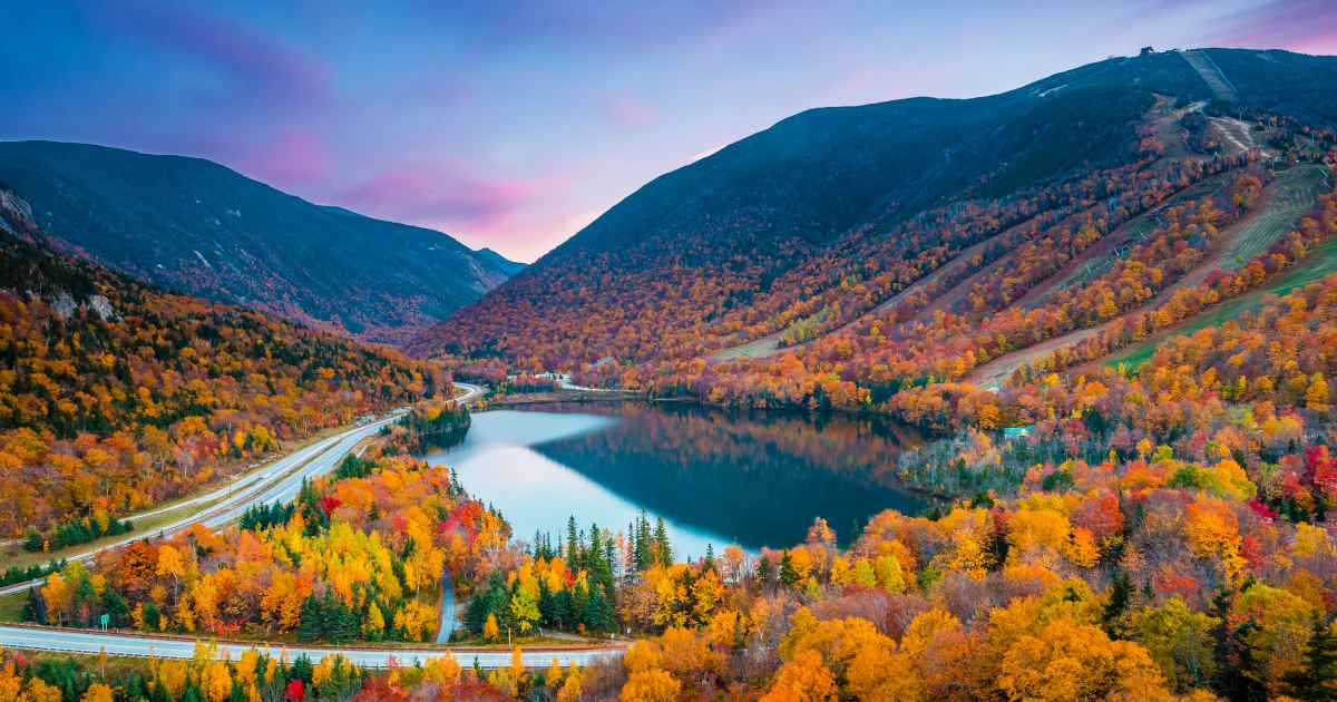 Fall foliage in Franconia Notch State Park, New Hampshire | Swyft Filings