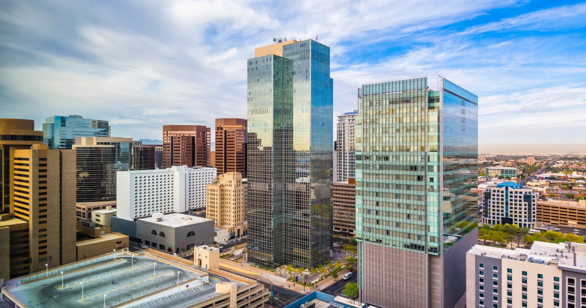 The downtown Phoenix, Arizona skyline | Swyft Filings