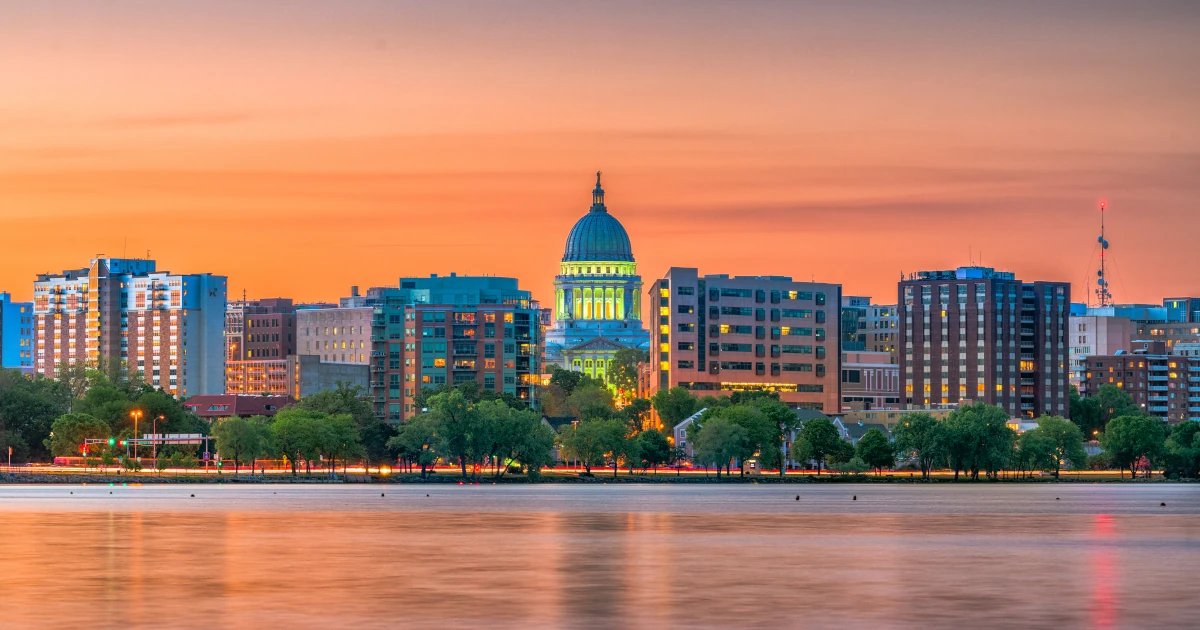 The skyline of downtown Madison, Wisconsin | Swyft Filings