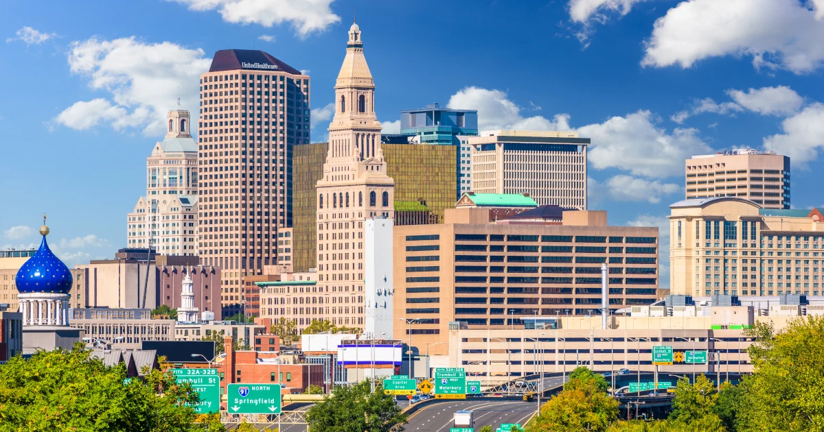 The downtown skyline of Hartford, Connecticut | Swyft Filings
