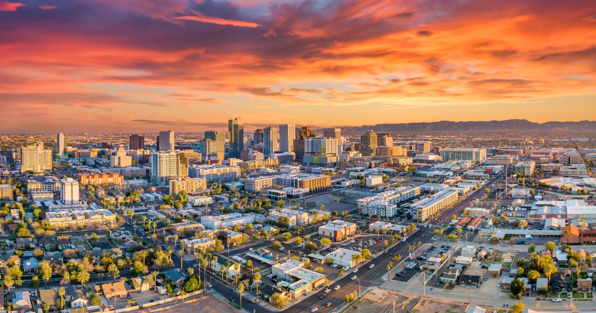 Phoenix, Arizona seen from above | Swyft Filings