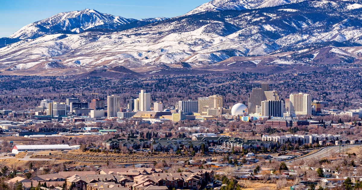 City of Reno Nevada cityscape showing the downtown skyline