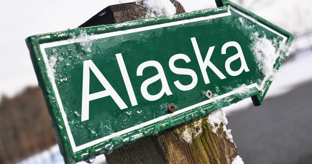 Alaska road sign