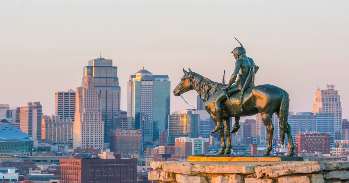 The Scout Statue Overlooking Kansas City Missouri