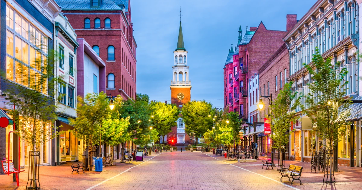 A street view of Burlington, Vermont | Swyft Filings